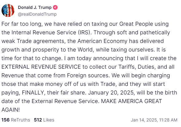 Tariff Man is coming